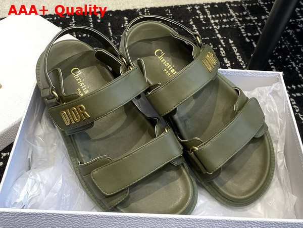 Dioract Sandal in Green Lambskin Replica