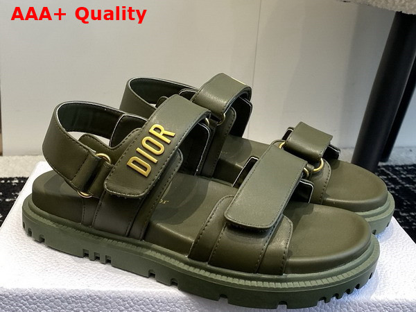 Dioract Sandal in Green Lambskin Replica