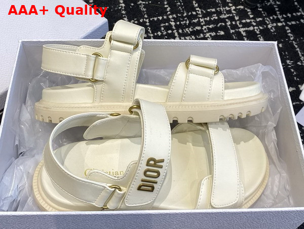 Dioract Sandal in Latte Lambskin Replica