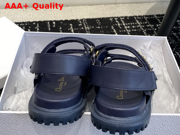 Dioract Sandal in Pastel Midnight Blue Lambskin Replica