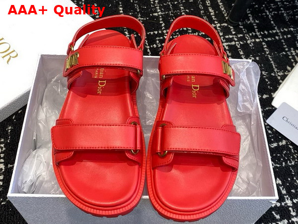 Dioract Sandal in Red Lambskin Replica