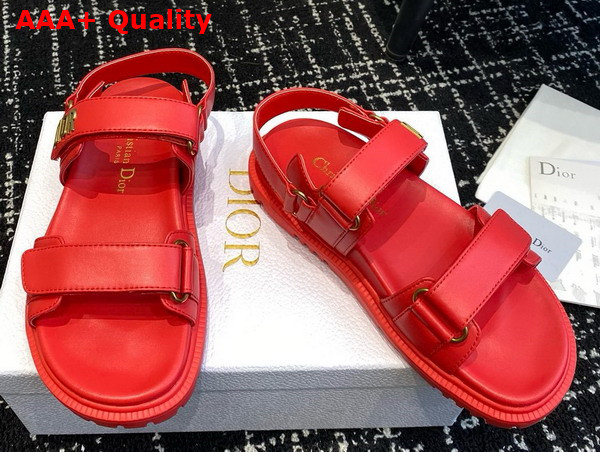 Dioract Sandal in Red Lambskin Replica