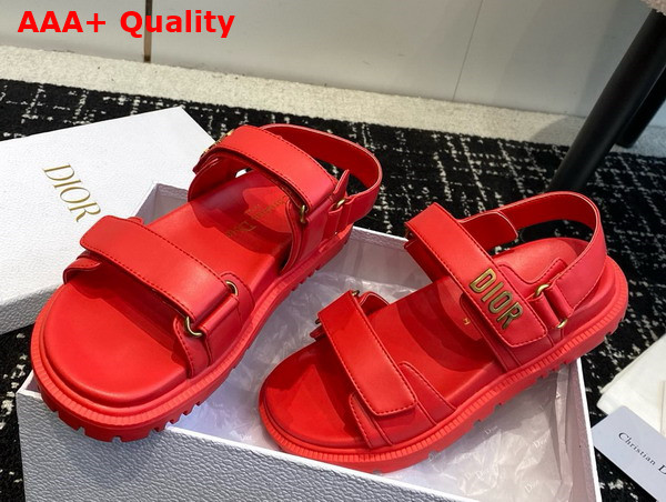 Dioract Sandal in Red Lambskin Replica