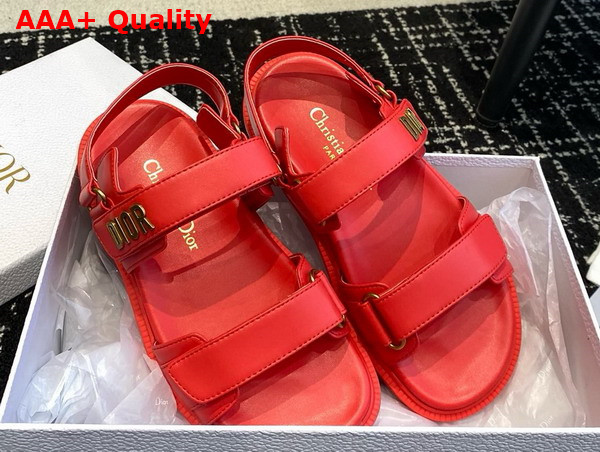 Dioract Sandal in Red Lambskin Replica