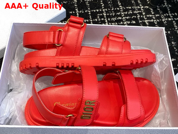 Dioract Sandal in Red Lambskin Replica