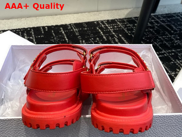 Dioract Sandal in Red Lambskin Replica