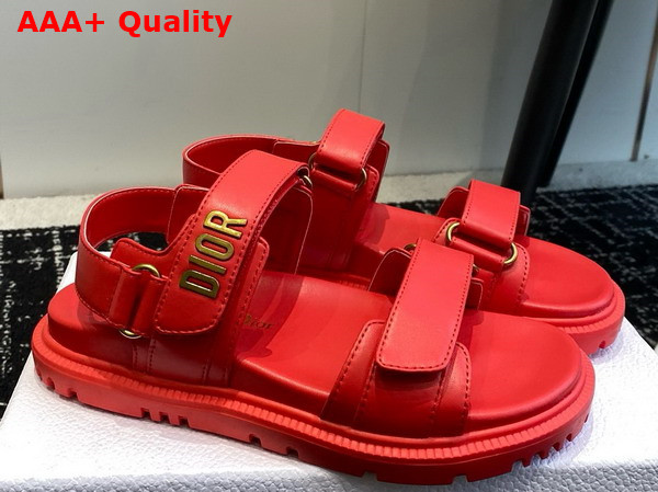 Dioract Sandal in Red Lambskin Replica