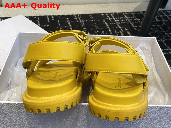 Dioract Sandal in Yellow Lambskin Replica