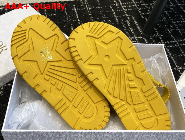 Dioract Sandal in Yellow Lambskin Replica