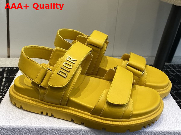 Dioract Sandal in Yellow Lambskin Replica