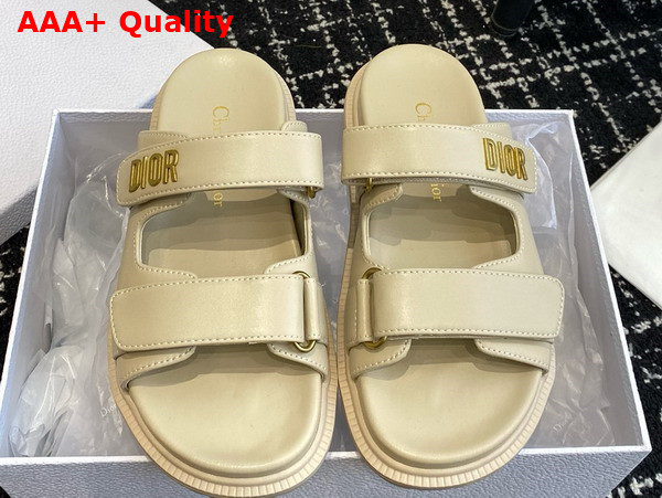 Dioract Slide in Beige Lambskin Replica