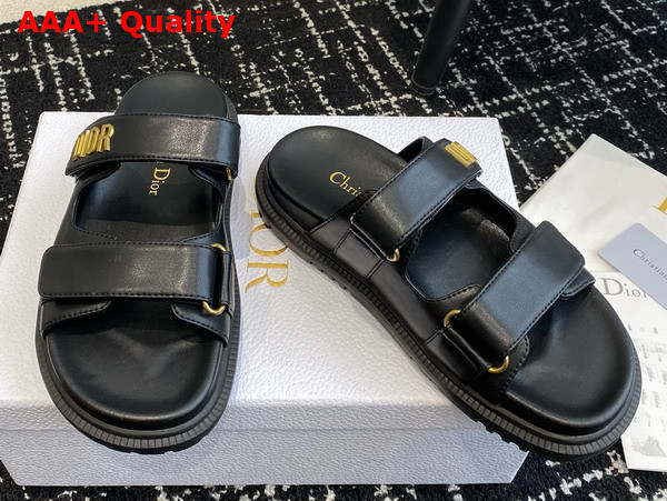 Dioract Slide in Black Lambskin Replica