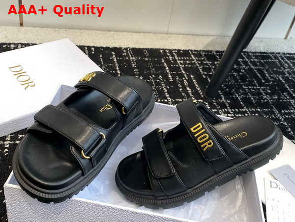 Dioract Slide in Black Lambskin Replica