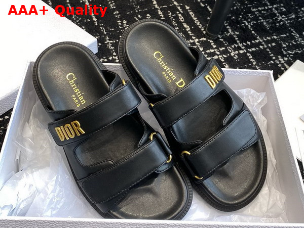 Dioract Slide in Black Lambskin Replica