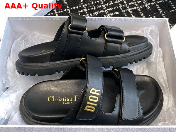 Dioract Slide in Black Lambskin Replica