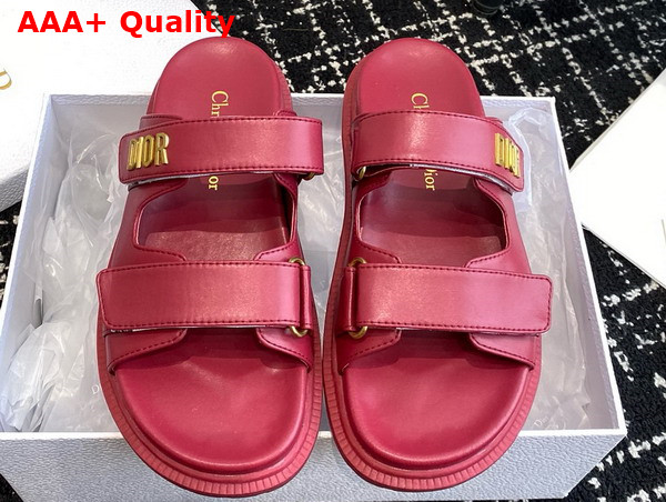 Dioract Slide in Bordeaux Lambskin Replica