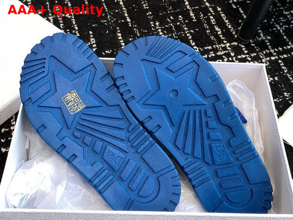 Dioract Slide in Bright Blue Lambskin Replica