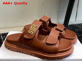 Dioract Slide in Brown Lambskin Replica