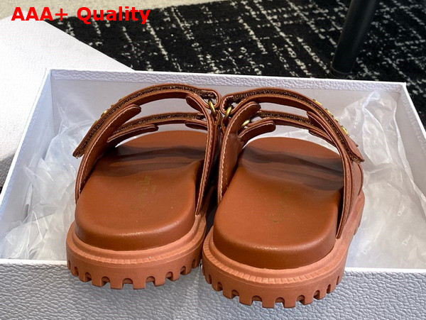 Dioract Slide in Brown Lambskin Replica