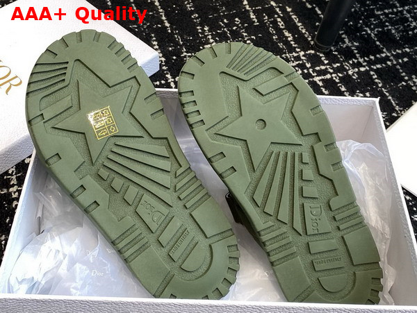 Dioract Slide in Dark Green Lambskin Replica