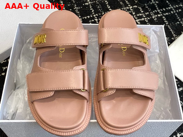 Dioract Slide in Nude Pink Lambskin Replica