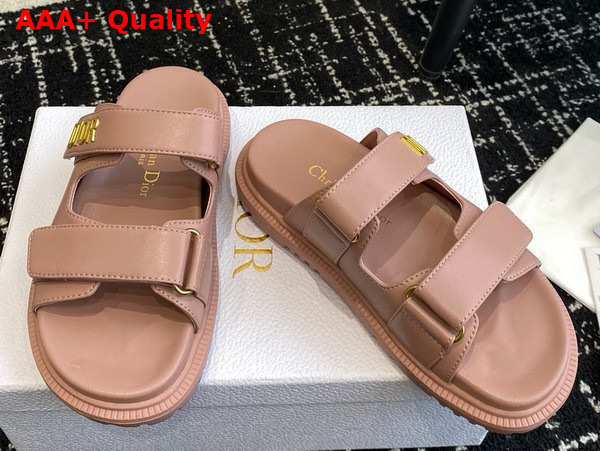 Dioract Slide in Nude Pink Lambskin Replica