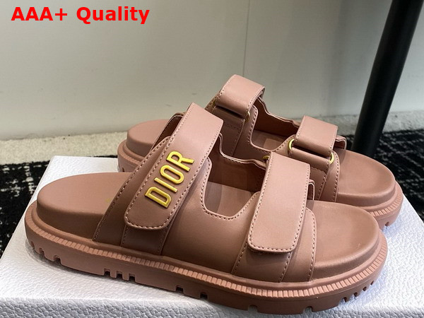 Dioract Slide in Nude Pink Lambskin Replica