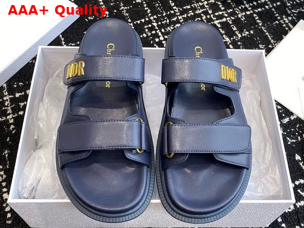 Dioract Slide in Pastel Midnight Blue Lambskin Replica