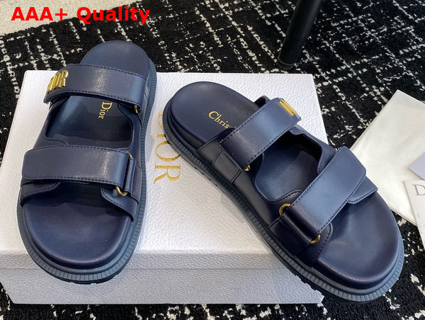 Dioract Slide in Pastel Midnight Blue Lambskin Replica