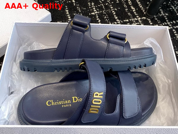 Dioract Slide in Pastel Midnight Blue Lambskin Replica