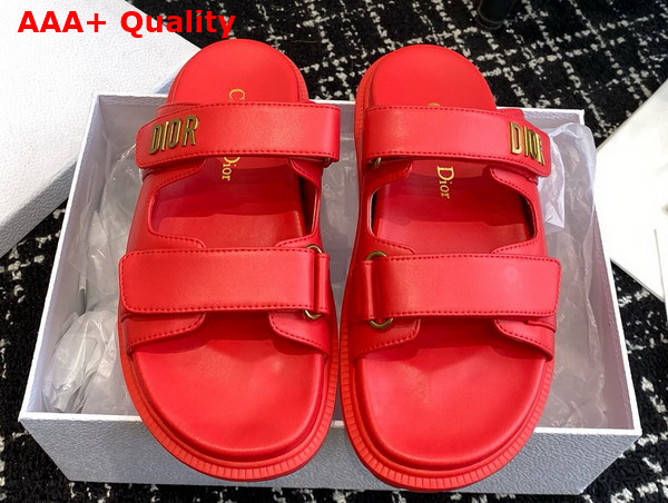 Dioract Slide in Red Lambskin Replica