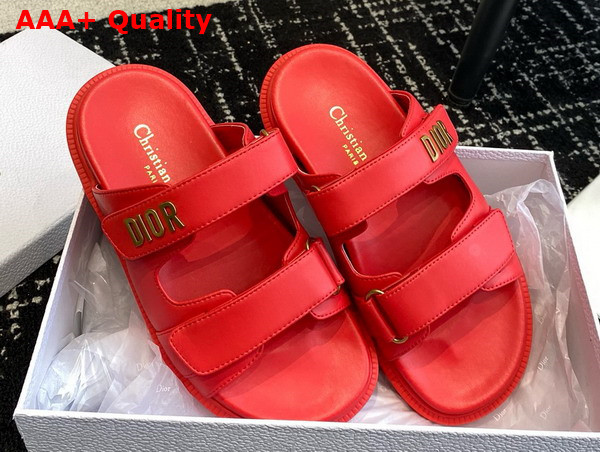 Dioract Slide in Red Lambskin Replica