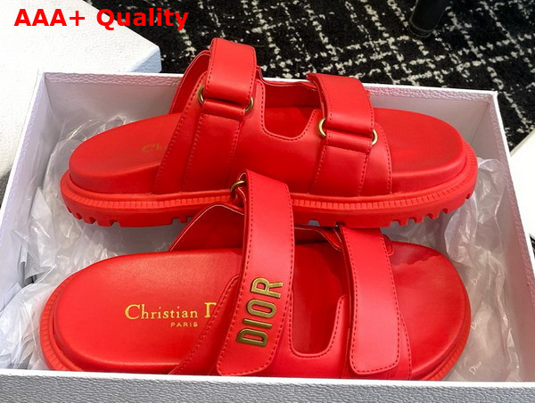 Dioract Slide in Red Lambskin Replica