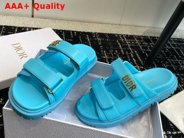 Dioract Slide in Turquoise Lambskin Replica