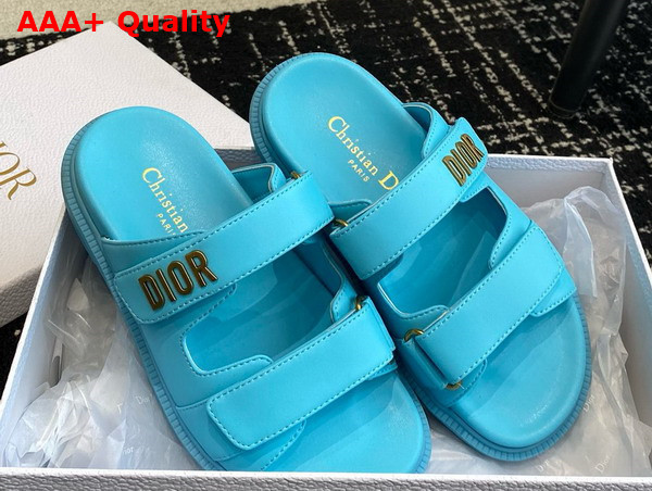 Dioract Slide in Turquoise Lambskin Replica