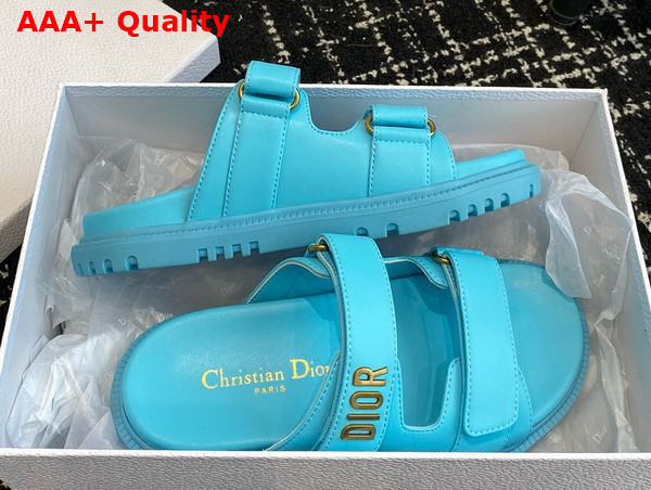 Dioract Slide in Turquoise Lambskin Replica