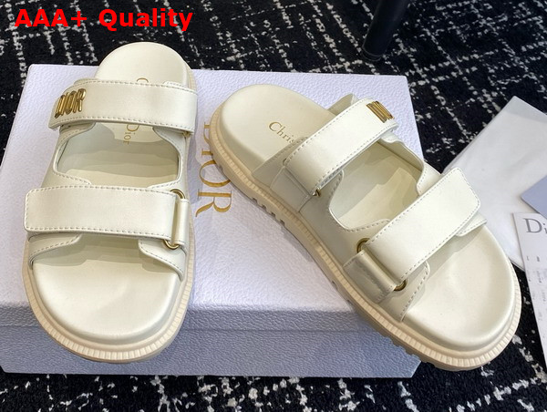 Dioract Slide in White Lambskin Replica