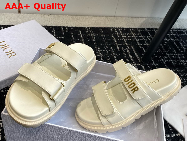 Dioract Slide in White Lambskin Replica