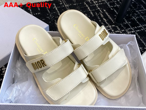 Dioract Slide in White Lambskin Replica