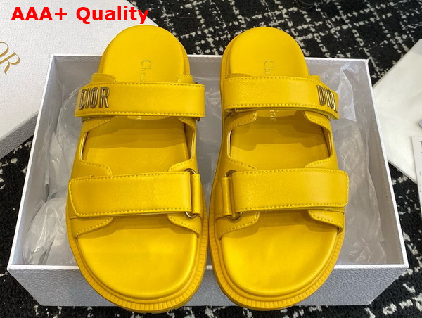 Dioract Slide in Yellow Lambskin Replica