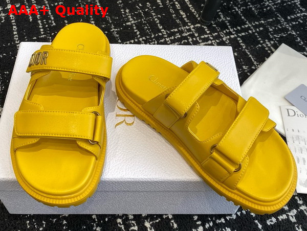 Dioract Slide in Yellow Lambskin Replica