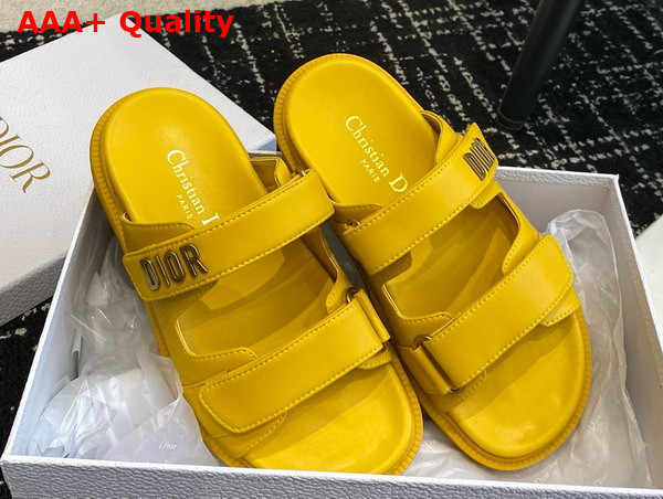 Dioract Slide in Yellow Lambskin Replica