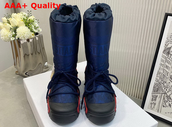 Dioralps Snow Boot Deep Blue Mizza Shiny Nylon Replica