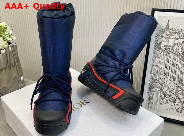 Dioralps Snow Boot Deep Blue Mizza Shiny Nylon Replica