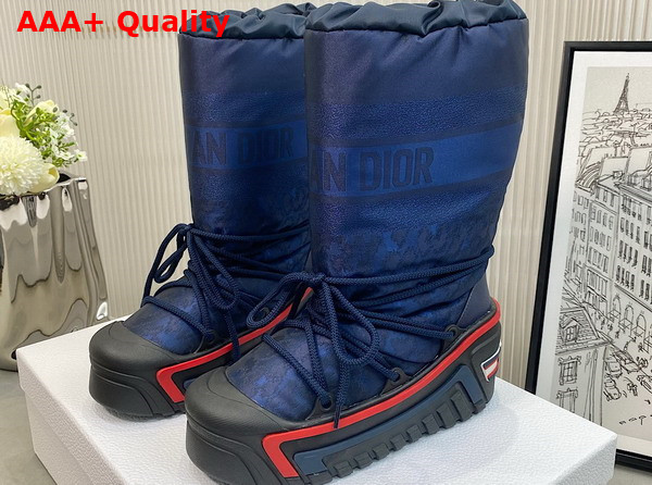 Dioralps Snow Boot Deep Blue Mizza Shiny Nylon Replica