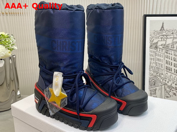 Dioralps Snow Boot Deep Blue Mizza Shiny Nylon Replica