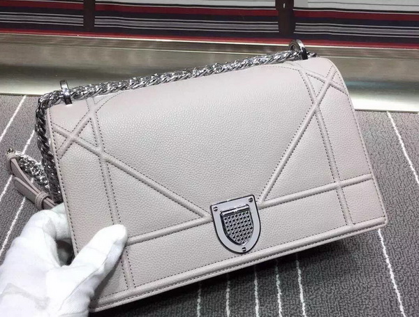 Diorama Bag Gris Dior Grained Calfskin for Sale