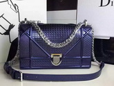 Diorama Bag Metallic Blue Calfskin for Sale