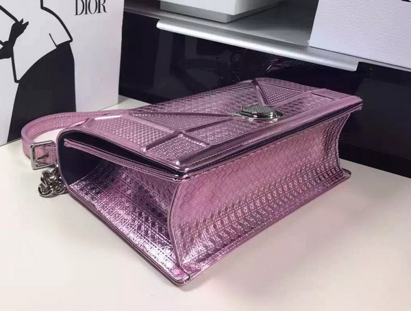 Diorama Bag Metallic Pink Calfskin for Sale