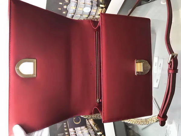 Diorama Bag in Red Studded Lambskin For Sale